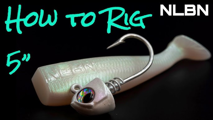 How to rig No Live Bait Needed - Rigging 5 inch NLBN Paddletail. Learn to  rig saltwater swimbaits. 