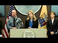 NJ Gov Mikie Sherrill hold press conference on unrest outside ICE detention center in Newark