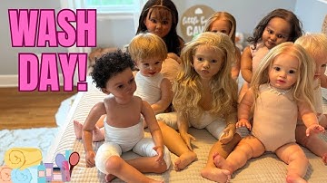 Thumbnail of CLEANING ALL OF MY REBORN DOLLS *HAIR WASHING & VINYL LIMB CARE* DRESSING MY DOLLS