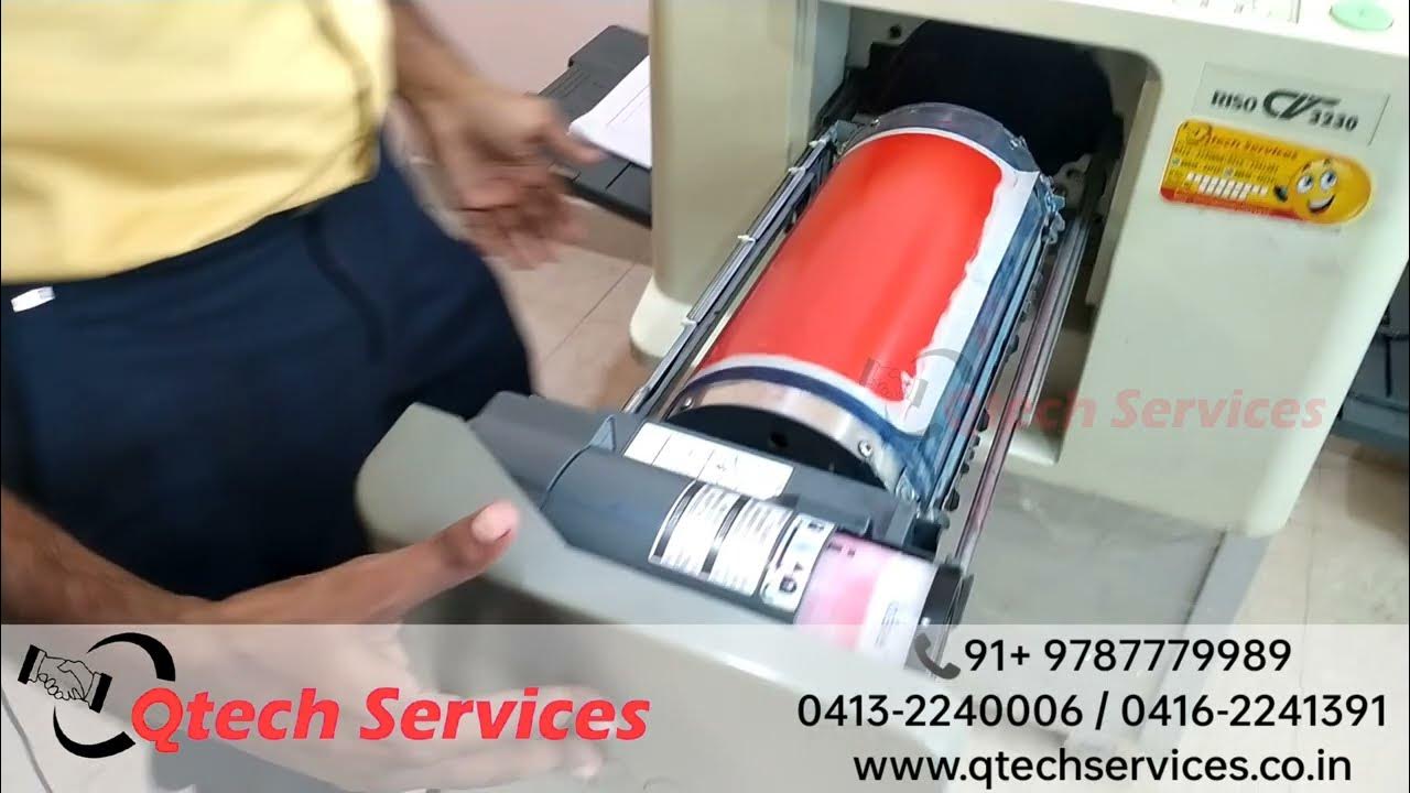 How to clean pressure roller in Riso CV 3230 Tamil / Riso digital