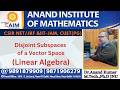 Disjoint Subspaces of a Vector Space