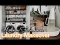 DIY LAUNDRY ROOM MAKEOVER ON A BUDGET | Decorating Ideas | Modern Farmhouse Laundry | Laundry DIY