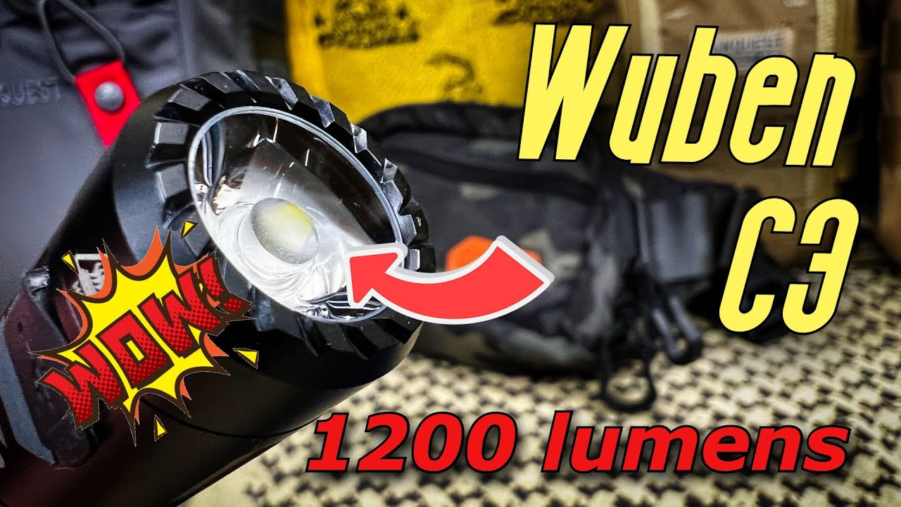 Review] Wuben C3 1200 lumens Osram P9 Tactical with battery + Type