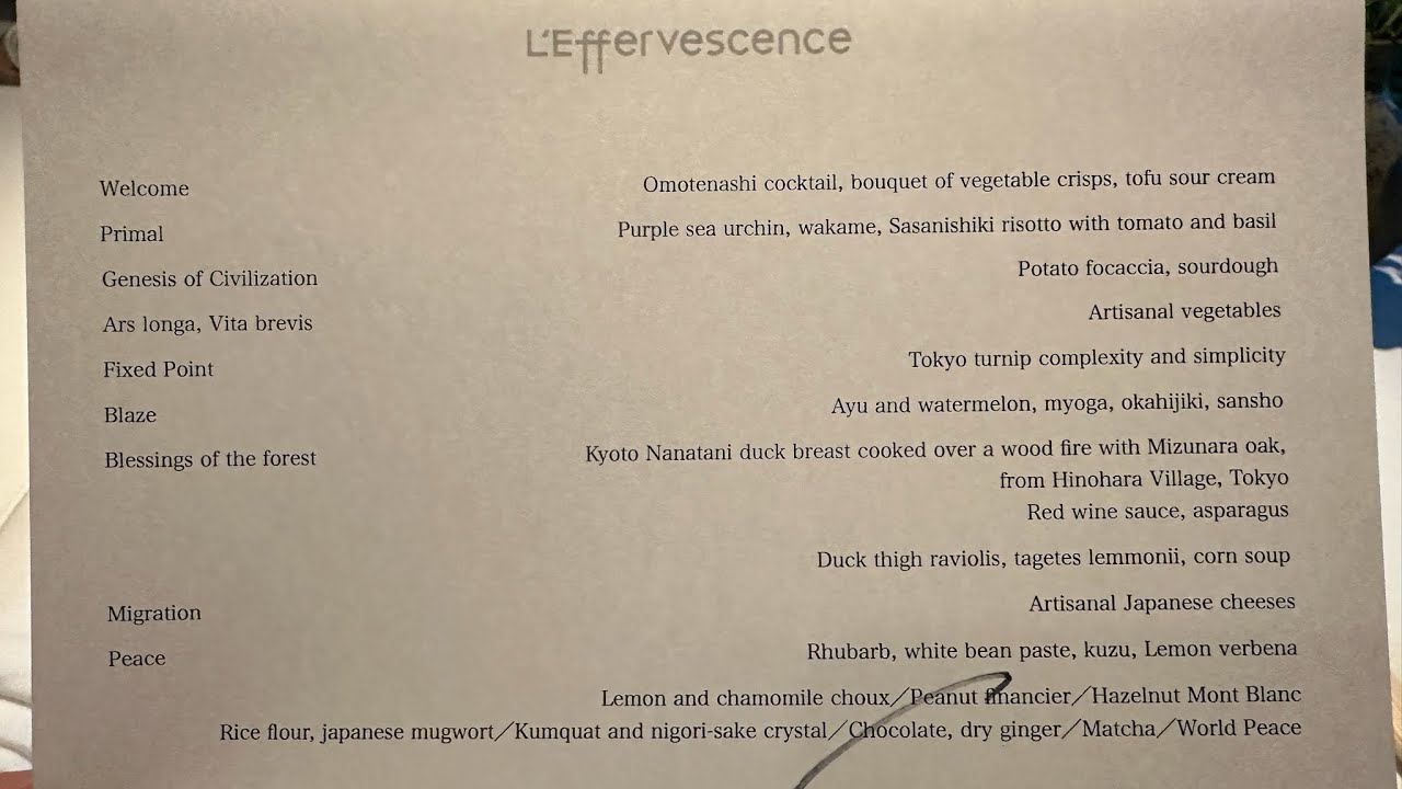 L effervescence 3 Star Michelin Restaurant Tokyo YouTube L effervescence 3 Star Michelin Restaurant Tokyo YouTube