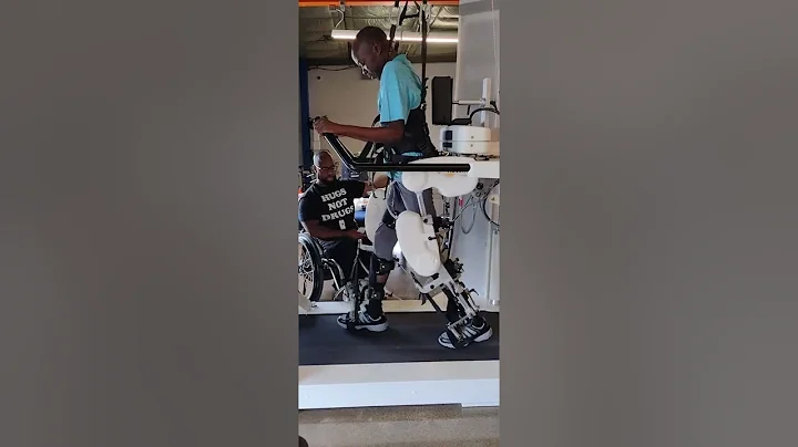 Gerald using the Lokomat for the first time