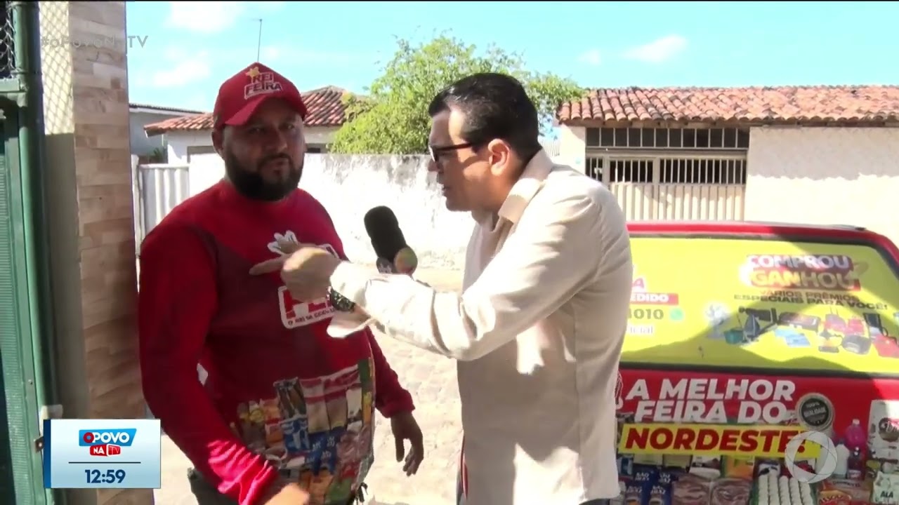 Morador do Rangel ganhou a feira completa do Rei da Feira na promoção -  O Povo na TV