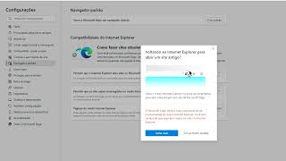 Navegador Edge abre ao clicar no Internet Explorer