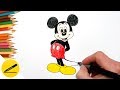 How to Draw Mickey Mouse Step by Step, Easy - Drawing Lessons for Kids