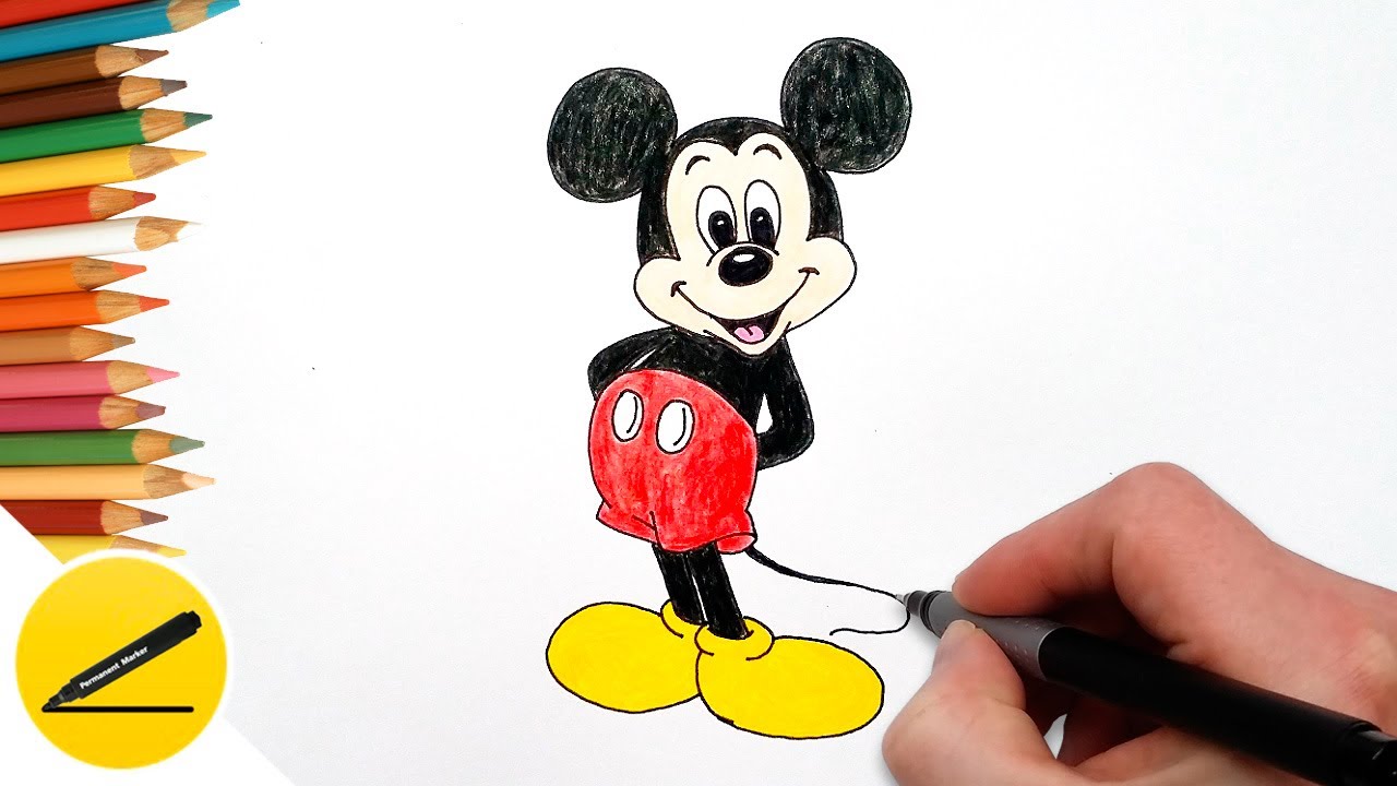 Mickey And Minnie Mouse Pencil Drawings Mickey Mouse Drawing Pictures