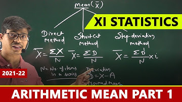 Arithmetic Mean Part 1 | XI Economics. Statistics. Central Tendency 2021-22 | Sunil Panda sir