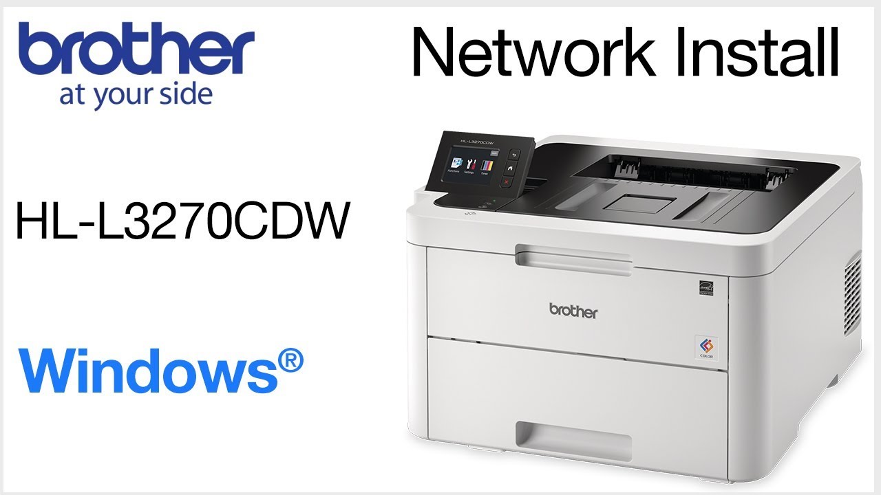 Wired Network Install HLL3270CDW - Windows - YouTube