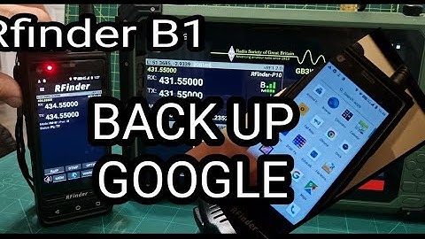 Rfinder B1/B1+ - Back Up using Google