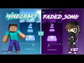 Minecraft Theme Song vs Alan Walker Faded | Tiles Hop : V Gamer