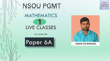 NSOU PGMT 6A|| Lecture 1 ||Topological Spaces part 1|| Samir Sir