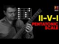 How to: Improvisation on ii-V-I Progression (2-5-1) with Pentatonic Scales - Jazz Guitar Lesson