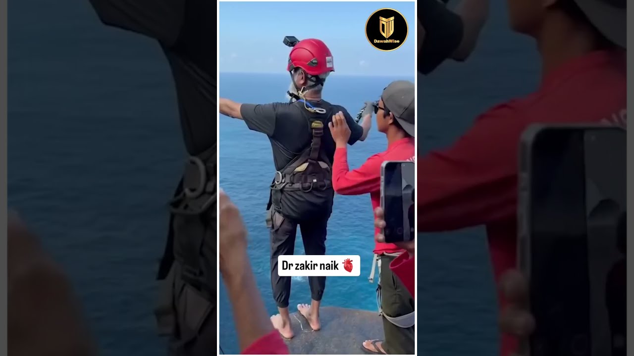 Dr Zakir Naik Bungee Jumping From 430 Feet 130 Metres At Turtle Beach Nusa Penida