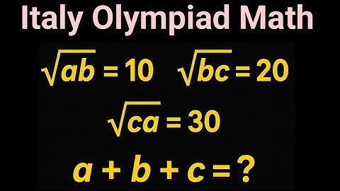 Italy| Can You Solve This Algebra Olympiad Math Problem| Tricky Math Problem|