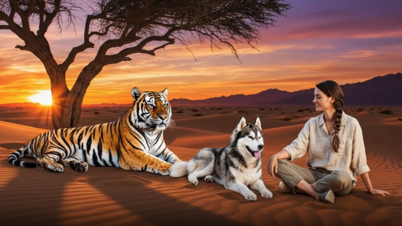 Rescued in the Desert Night A Tiger Cub and the Friend Who Never Left