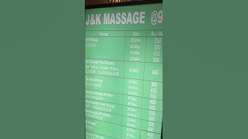 Thailand Massage Pricelist #shorts #thailandmassage #thaimassage #thaispa #footmassage
