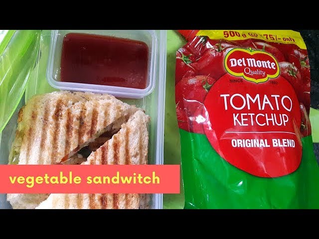 Vegetable grilled sandwitch - tiffin recipe with del monte | indian food and beauty