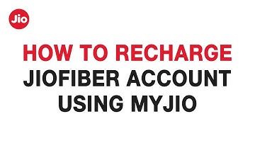 How to Recharge JioFiber Account Using MyJio App