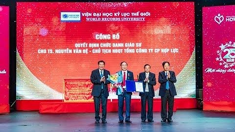 TS. Lê Doãn Hợp - Chủ tịch Tổ chức Kỷ lục VN phát biểu tại Lễ Công bố phong danh GS. Nguyễn Văn Đệ