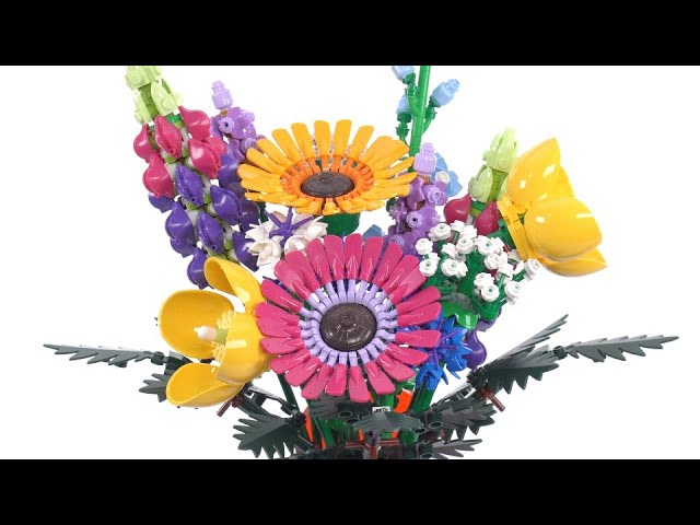 Mini Bricks Flower Bouquet Building Sets Artificial Flowers - Temu