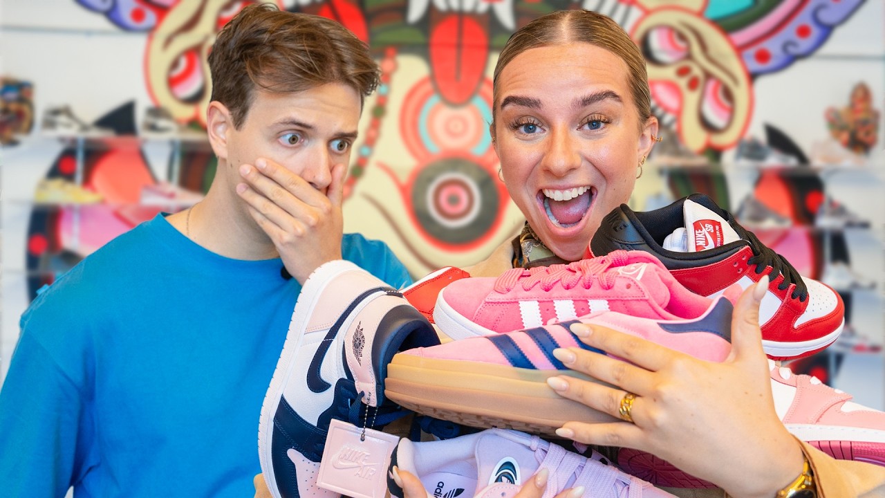 Elias Hole og Alberte Tager på Sneaker Shopping