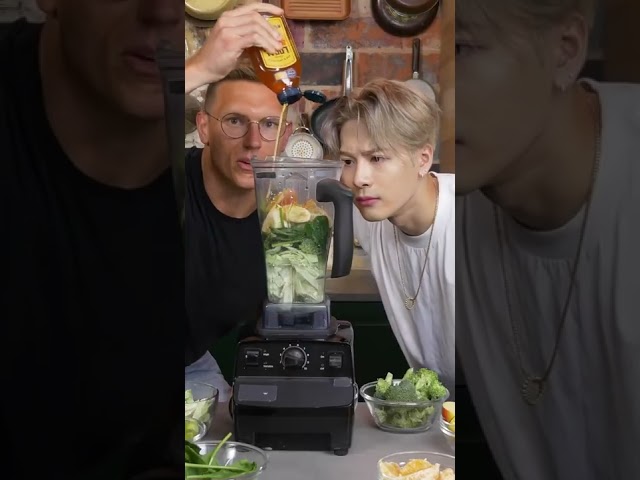 No chicken this time  🤣 | Jackson Wang Smoothies 2022 Version | #teamwang #got7 #smoothie #shorts class=