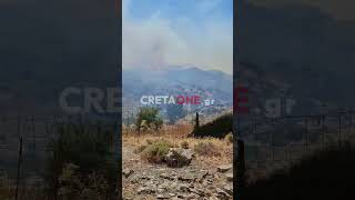 Συναγερμός στο Ηράκλειο – Ήχησε το 112 για μεγάλη δασική πυρκαγιά στο Μελιδοχώρι