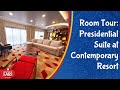 Disneys contemporary resort  presidential suite tour  room tour