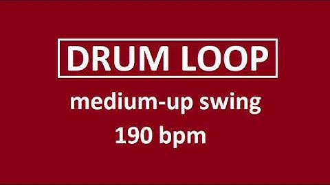 Simple medium up swing 190 BPM drum loop