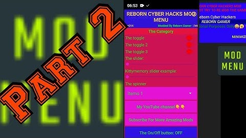 How To Create Mod Menu Of Any Game {Part 2}