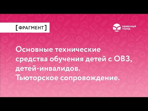 Основные технические средства обучения детей с ОВЗ, детей-инвалидов.