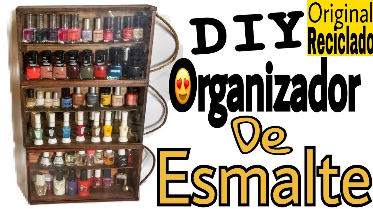 ORGANIZADOR para ESMALTES DE UÑAS /Hecho con materiales reciclados