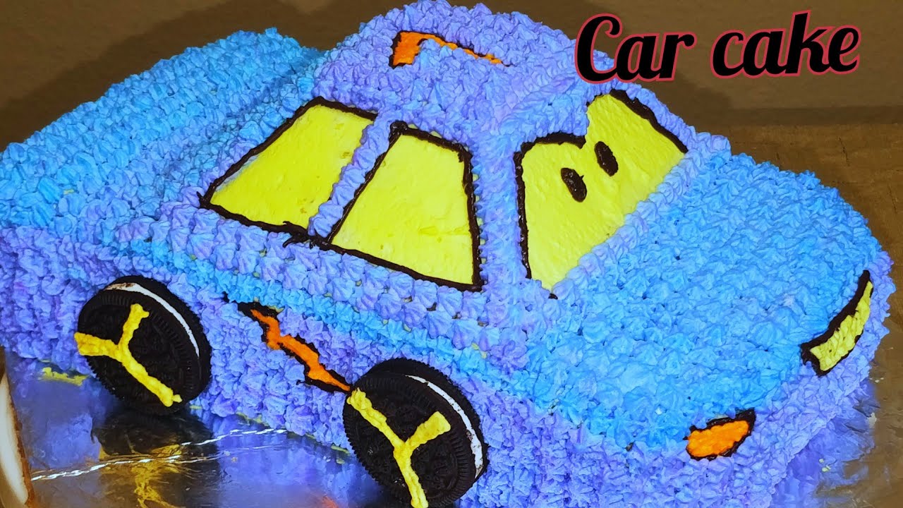 Car cakeCar carving and frosting complete whipped cream tutorialHow