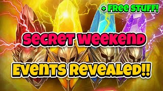 🚨FREE STUFF AND SECRET EVENTS REVEALED!!!!!!!!!!!  Raid: Shadow Legends