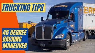 45 DEGREE BACKING MANEUVER | WERNER TRUCKING OTR DRIVER EXPLAINS