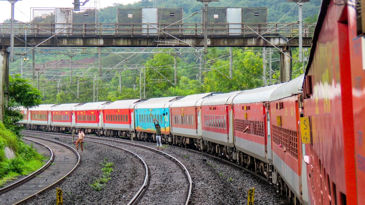 Gujarat To Goa Train Journey:12218 Chandigarh Kochuveli Kerala Sampark ...