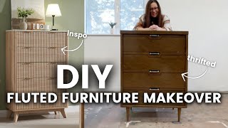 DIY Fluted Dresser | A Mid Century Modern Thrift Flip