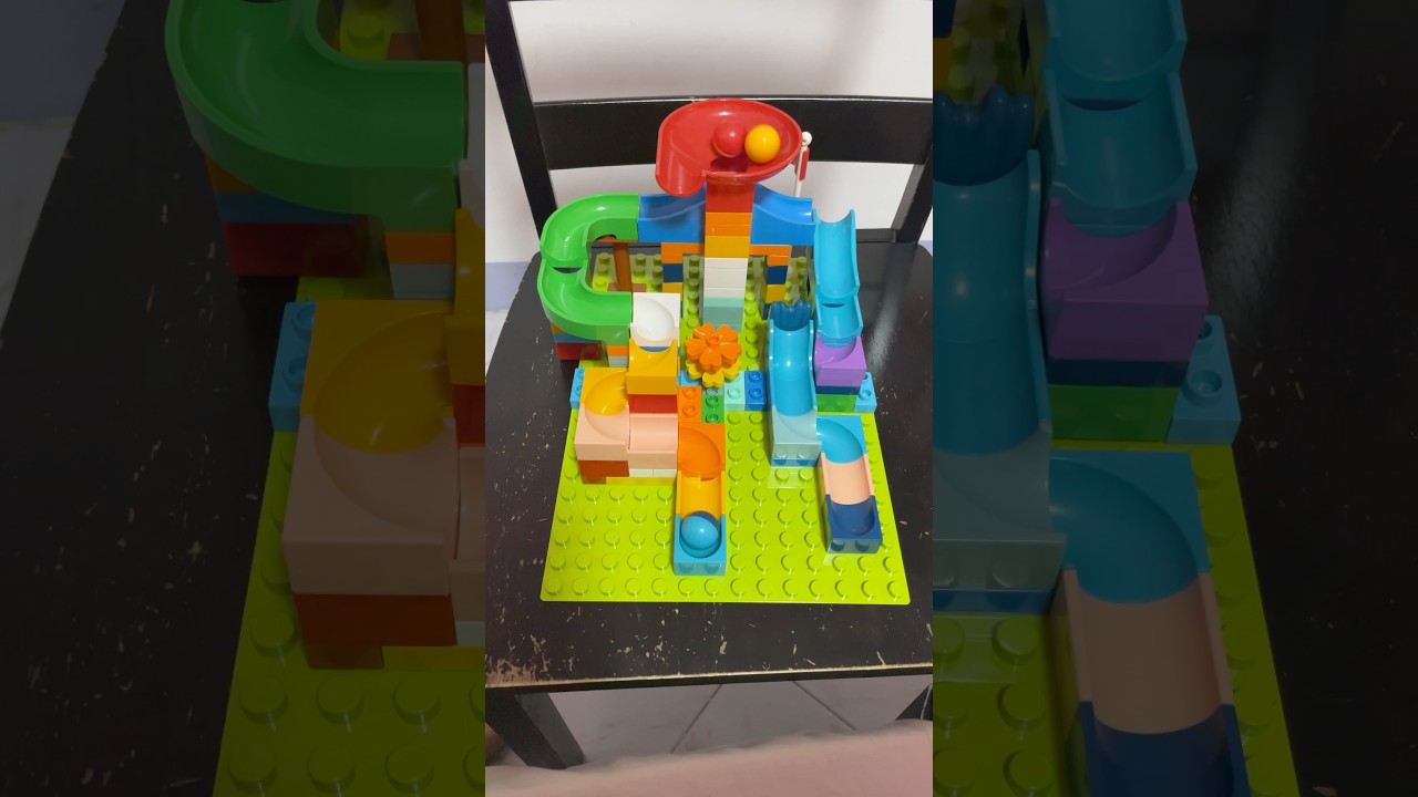 Satisfying Marble Run ASMR ✨02254 🟡🔴🔵 