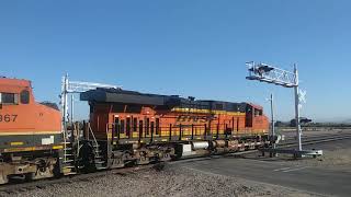 Monster EB BNSF Port Stack/Empty Ethanol Train At Hodge CA! #bigbossrailfanner