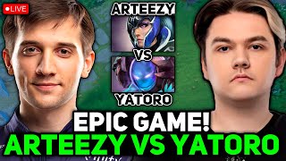 EPIC GAME! ARTEEZY on LUNA vs YATORO on ARC WARDEN! WHO IS STRONGER?!
