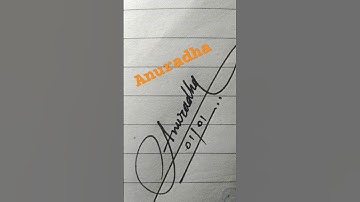Anuradha name signature style #signature
