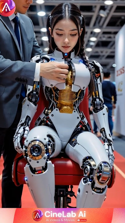 inventor Test Humanoid Robot Girl 2025 inside Live event #humanoidrobot