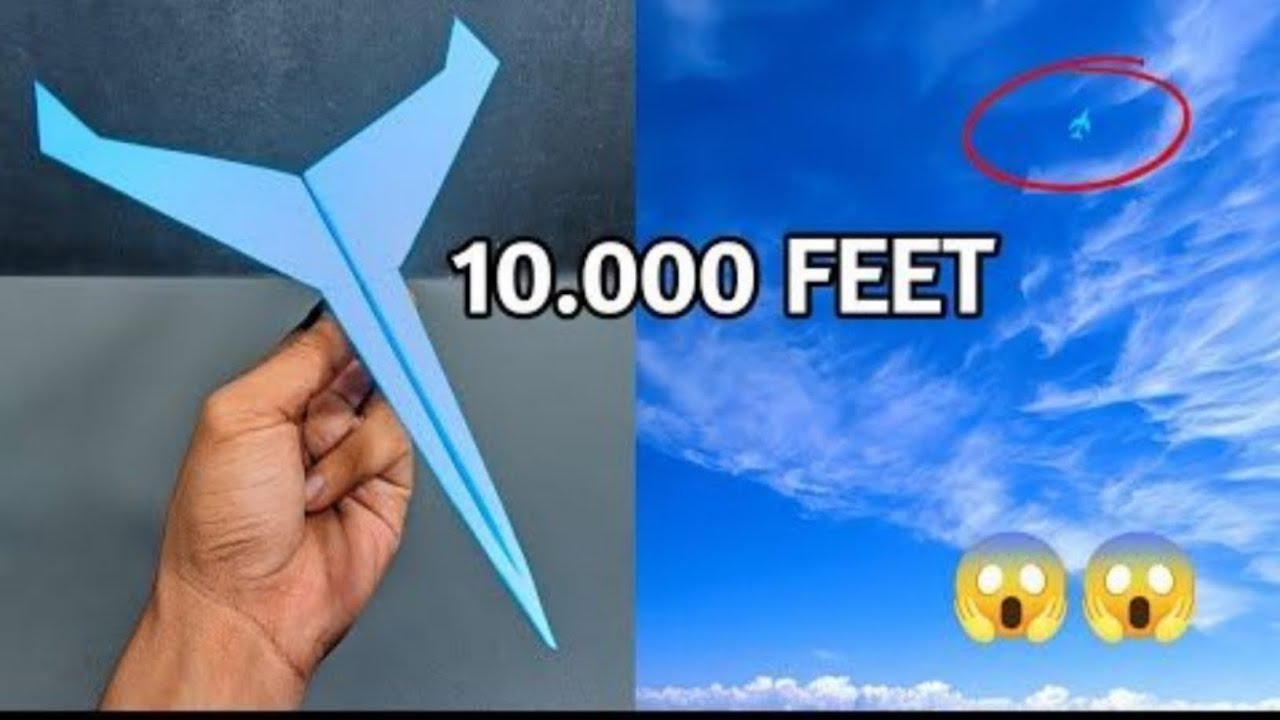 How to make a Paper Airplane that flies Far 10000 Feet | paper ...