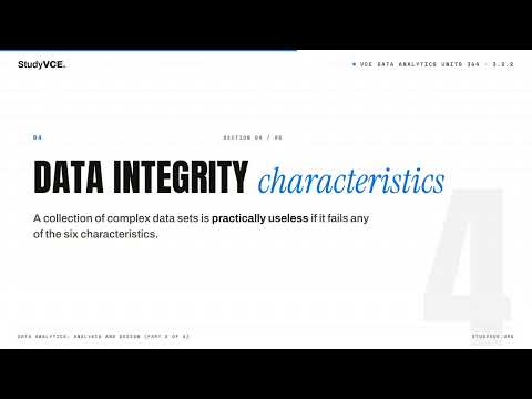 VCE Applied Computing: Data Analytics Units 3&4 3.2.2 — Data analytics