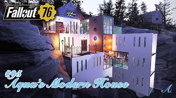 Fallout 76 - Scenic Cliff side House Camp w/ quick tips & tutorial (Aqua