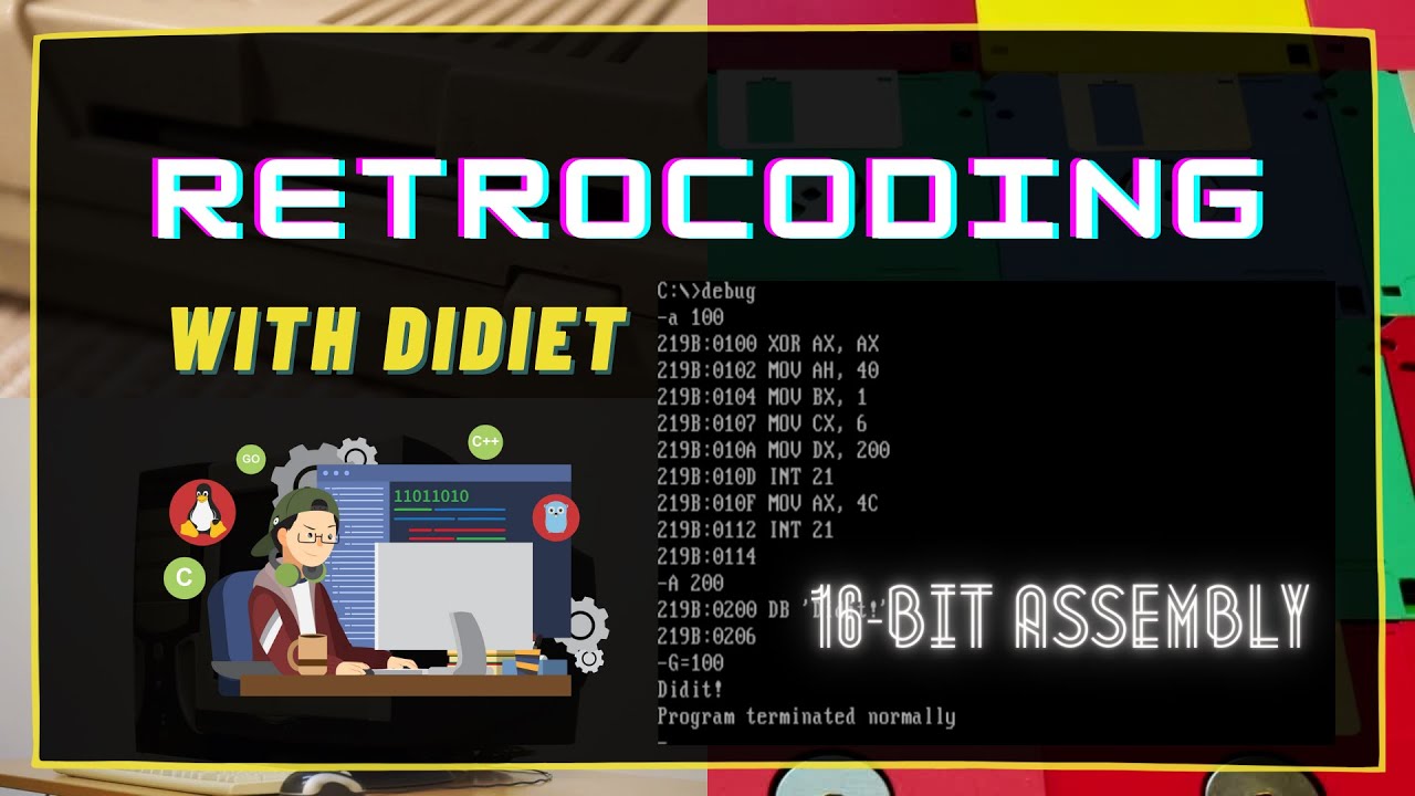 16 Bit Assembly Code Retrocoding - Assembly 16-bit - YouTube