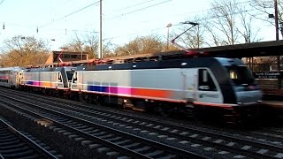 Northeast Corridor New Jersey Transit And Amtrak Trains